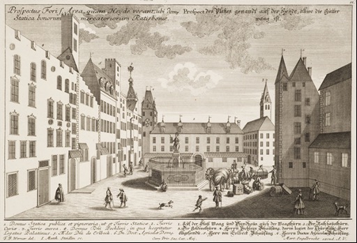 Friedrich Bernhard Werner, Kupferstich des Haidplatzes, 1740